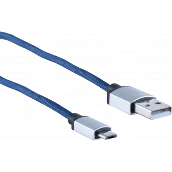 Cable USB ShiverPeaks BS14-50029 2m USB A Micro-USB B azul