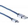 Cable USB ShiverPeaks BS14-50029 2m USB A Micro-USB B azul