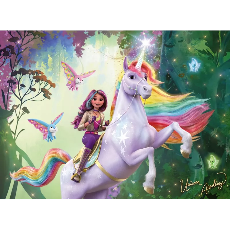 Puzle Ravensburger XXL 100 piezas – Unicorn Academy – puzle infantil de gran formato