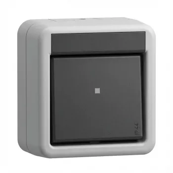gira interruptor basculante 310630 unipolar de superficie gris