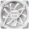 Ventilador de caja Montech AX120 120mm PWM ARGB, pack de 3, Blanco