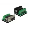 DeLOCK 62920 Convertidor serie de RS-232 DB9 hembra a RS-422/485 DB9 macho, ESD 15 kV