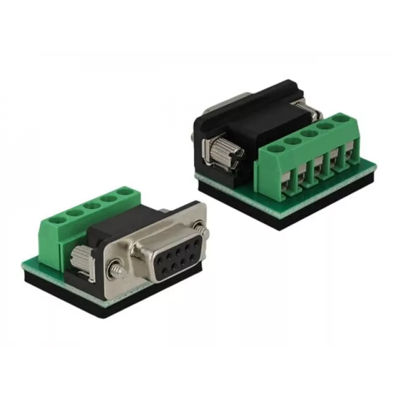 DeLOCK 62920 Convertidor serie de RS-232 DB9 hembra a RS-422/485 DB9 macho, ESD 15 kV