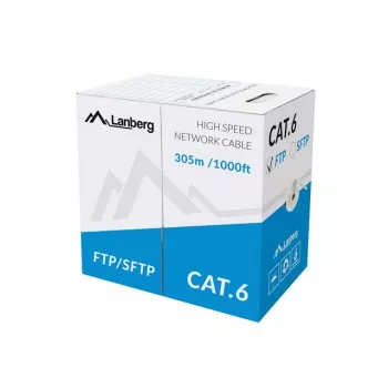 Cable de red Lanberg LCS6-11CU-0305-S gris 305 m Cat6 SF/UTP (S-FTP)