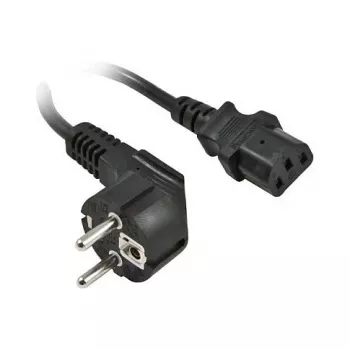 Cable de alimentación Synergy21 230V Schutzkontakt CEE7 (conector macho)->IEC-C13 (conector hembra), 3 m, negro, ,