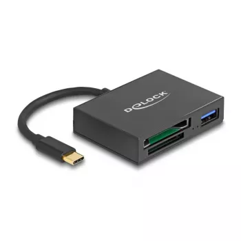 Lector de tarjetas DeLOCK USB-C para tarjetas XQD y SD USB 5 Gbit/s