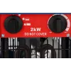 Calefactor ventilador eléctrico BLAUPUNKT EH7010 – 2000 W, elemento de acero inoxidable, IPX4, instalación en suelo, para hasta 22 m², negro/azul/rojo