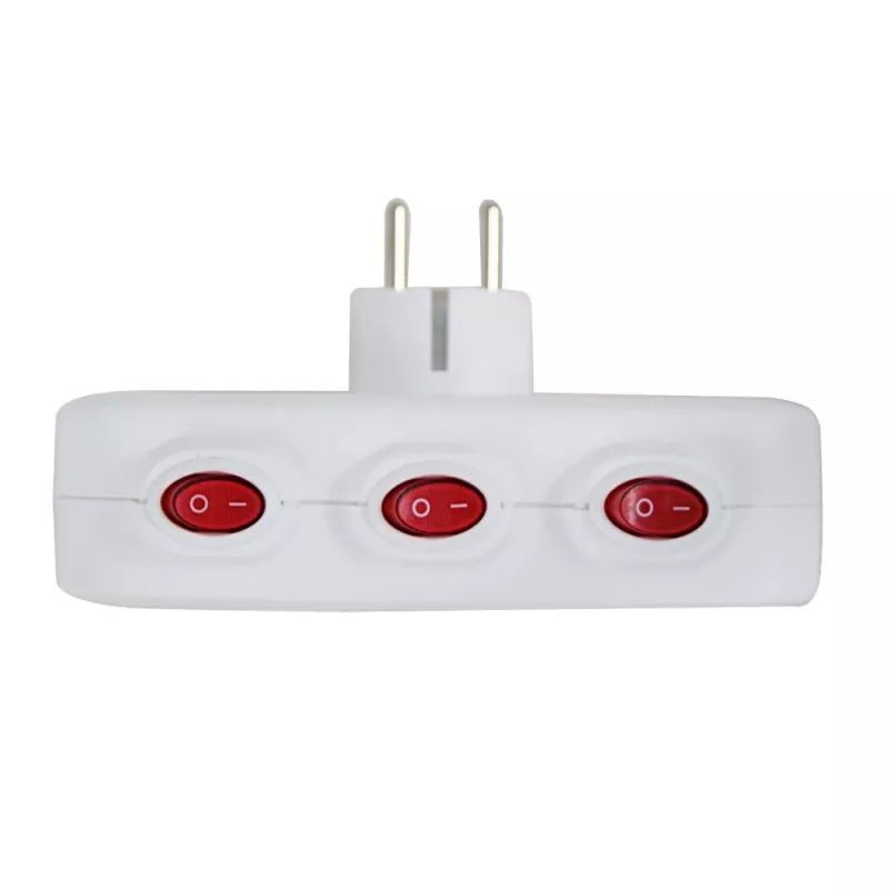 Esperanza ELK307W regleta eléctrica, 3 tomas con interruptor, blanca