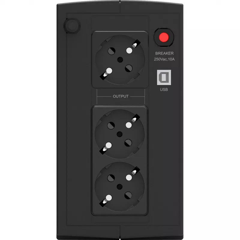 PowerWalker Basic VI 1000 SB Line-Interactive 1000VA 3 salidas CA Torre Negro Sistema de alimentación ininterrumpida (SAI) (10121068)