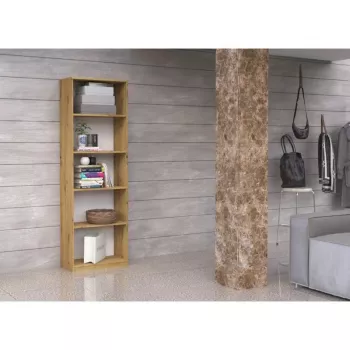 Estantería Top R40 ARTISAN, roble, 5 baldas, 400×300×1820 mm, estructura de aglomerado