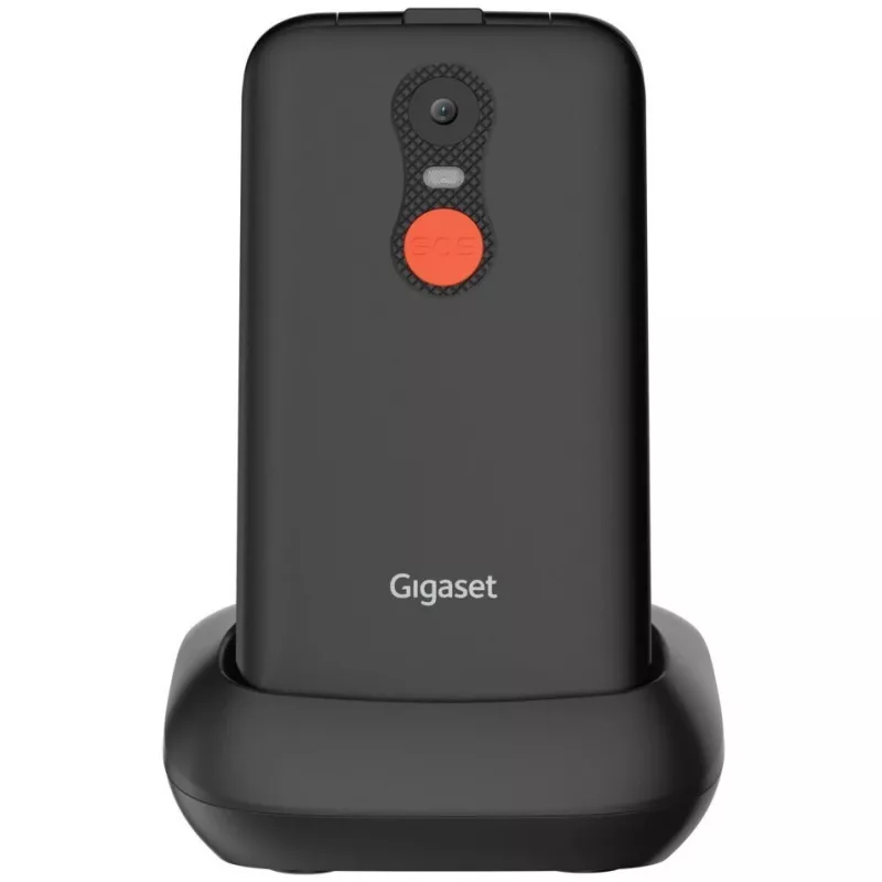 Gigaset GL595 teléfono para personas mayores 7,11 cm (2,8 pulgadas) Dual SIM, botón SOS, resistente a salpicaduras y polvo, 32 MB RAM, ranura microSD, negro