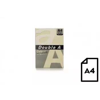 Papel de color Double A, 80g, A4, 500 hojas, marfil