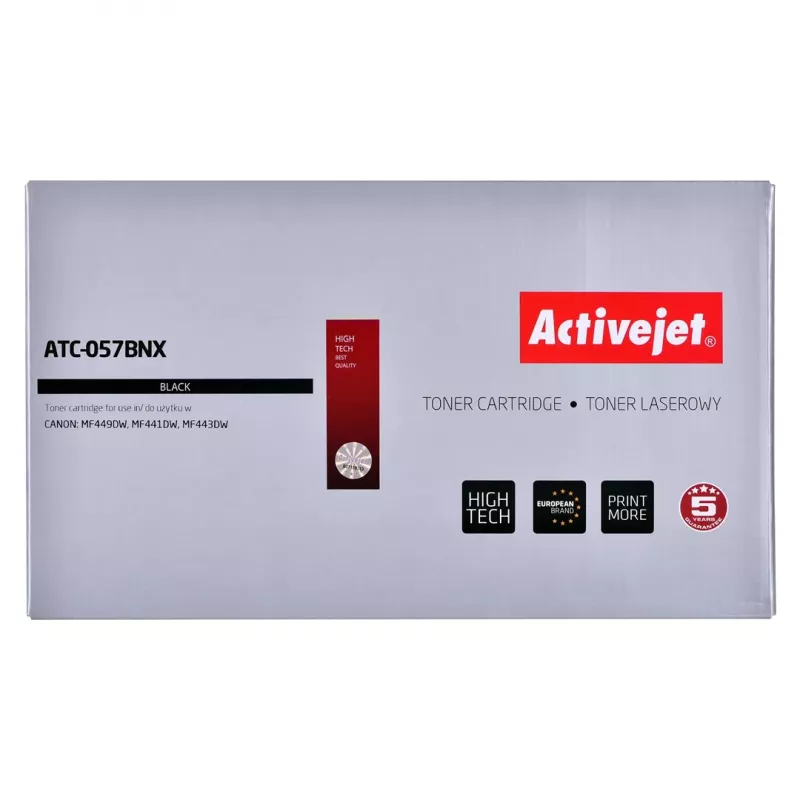 Activejet ATC-057BNX Tóner (sustituto de Canon CRG-057HBK; CRG-057H; Supreme; 10000 páginas; negro) CON CHIP