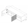 Mueble RTV Cama PAFOS 150x42x52 negro mate