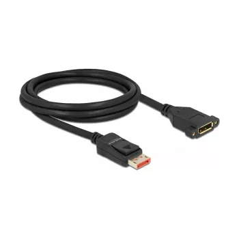 Cable alargador DisplayPort para montaje en panel DeLOCK 8K 60 Hz 2 m