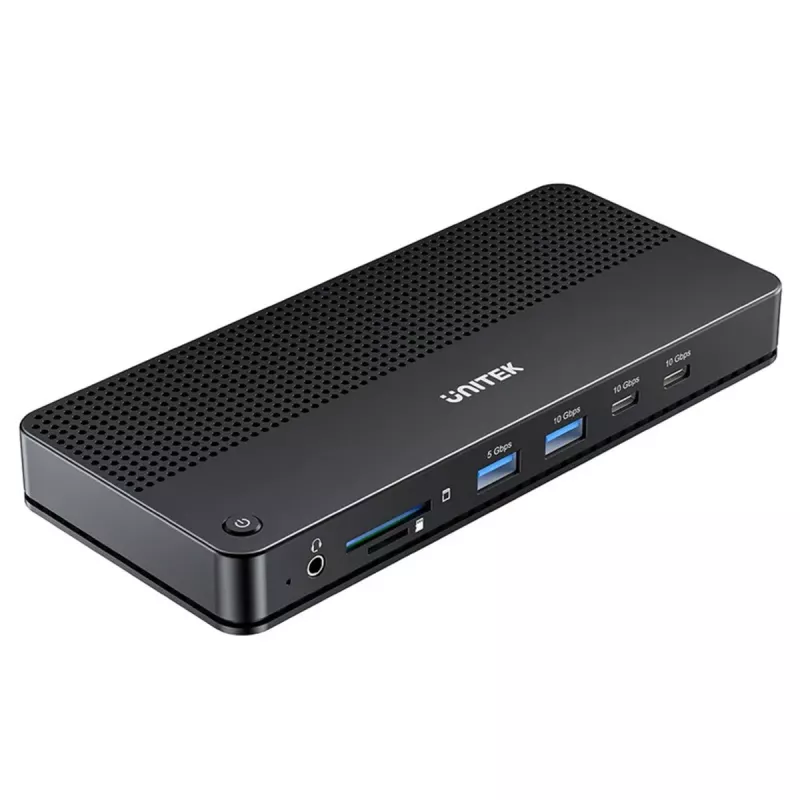Estación de acoplamiento UNITEK D1104A01 USB4 con cable 100 W Power Delivery