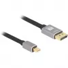 Delock - Cable DisplayPort - Mini DisplayPort (M) a DisplayPort (M) - DisplayPort 1.4 - 3,0 m - Compatible con 8K 60 Hz - Negro, gris (81093)
