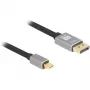 Delock - Cable DisplayPort - Mini DisplayPort (M) a DisplayPort (M) - DisplayPort 1.4 - 3,0 m - Compatible con 8K 60 Hz - Negro, gris (81093)