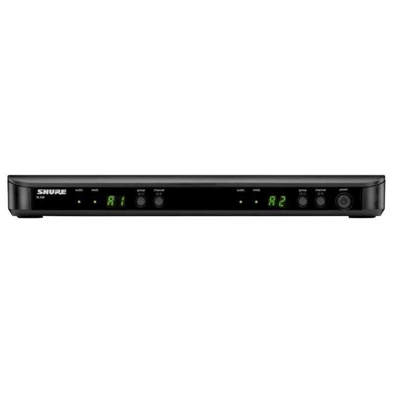Shure BLX288E/SM58-H8E – Sistema inalámbrico con receptor y dos micrófonos SM58