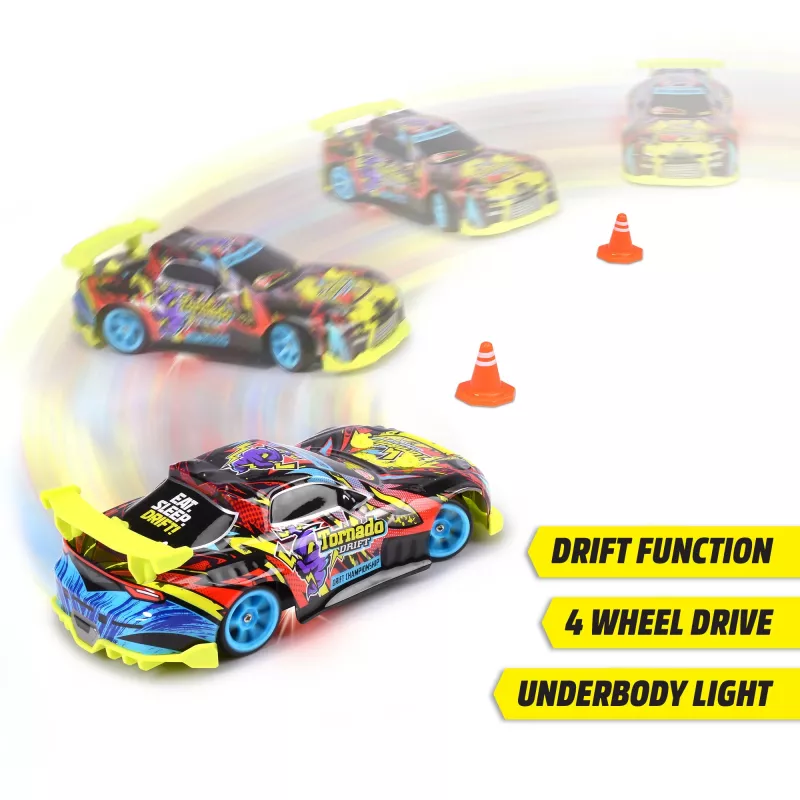 Coche RC Dickie Tornado Drift RTR 2,4 GHz – coche de drift montado listo para usar