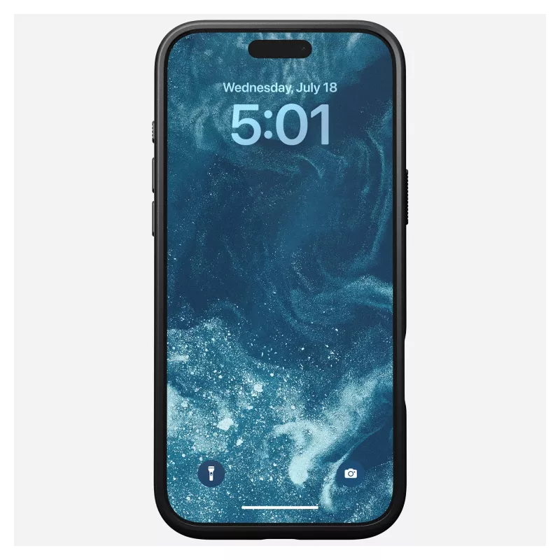 Funda para móvil Nomad NM01693185 para Apple iPhone 16 Pro Max, cuero/TPU/PC, negra, compatible con pantalla de 17,5 cm (6,9