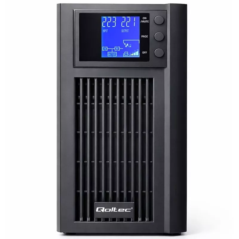 SAI QOLTEC onda senoidal pura 3kVA 2400W con AVR y pantalla LCD