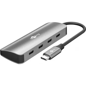 Goobay hub USB slim de 4 puertos USB-C a 10 Gbit/s - conector macho> 4x (76565)