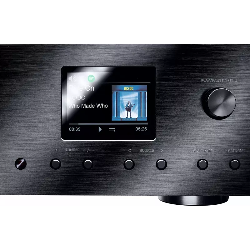 Receptor estéreo Magnat MC 400 — 2.0 canales, 40 W por canal, reproductor de CD, Wi-Fi, Bluetooth, DAB/FM, Ethernet (negro)