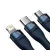 Cable USB Baseus CASS030003 1,2 m USB A USB-C/Micro-USB-A/Lightning azul