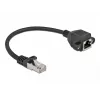 Cable de extensión de red DeLOCK Cat.6A 25 cm negro