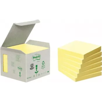 3M 6541B Notas adhesivas Cuadradas Amarillo 100 hojas Autoadhesivas