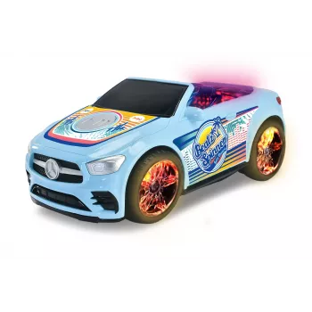 Coche Dickie Toys Mercedes-Benz E-Class Beat Spinner azul 3 pilas AA