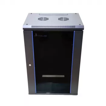 Rack de pared Extralink armario rackmount 18U 600x600 negro con cerradura de llave