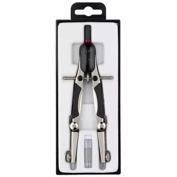 Compás de puntas Rotring S0676580 negro acero inoxidable