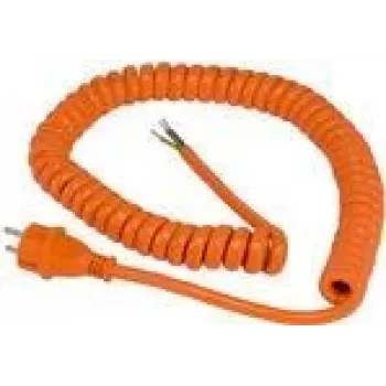Cable en espiral AS Schwabe 70430, 230V 16A, IP44, extensible 1–5 m