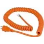 Cable en espiral AS Schwabe 70430, 230V 16A, IP44, extensible 1–5 m