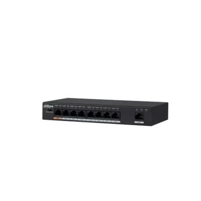 Dahua Technology PFS3009-8ET-96 Switch no gestionado L2 Fast Ethernet (10/100) Power over Ethernet (PoE) Negro