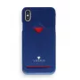 Funda trasera con compartimento para tarjetas VixFox para Samsung S9, azul marino, cubierta trasera protectora para móvil con compartimento para tarjetas