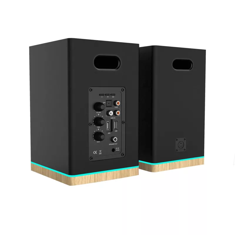 Blaupunkt BS60BK Altavoces de estantería LED, Bluetooth, HDMI ARC, negro