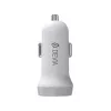 Cargador de coche Devia Smart Series Lightning 5V 3,1A Dual USB blanco