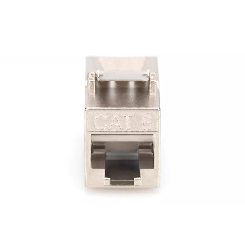 Módulo keystone Digitus CAT 8.1 RJ-45 apantallado plano blanco