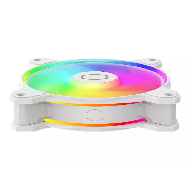 Cooler Master MasterFan MF120 Halo2 White Edition MFL-B2DW-21NP2-R2 ventilador de caja ARGB de 120 mm, 27 dB, 51,88 CFM, blanco