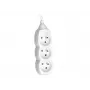 Tracer PowerCord alargador, 3 tomas, 3 m, blanco
