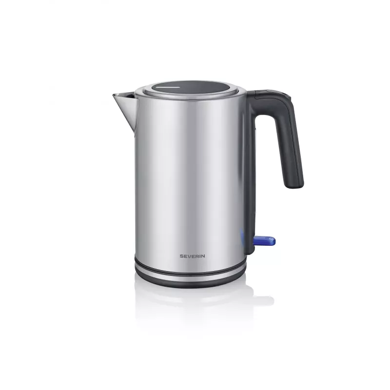 Hervidor de agua SEVERIN WK 3449 — 1,7 l, 2400 W, acero inoxidable/plástico, negro-plata