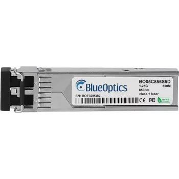 Transceptor SFP compatible con Cisco MGBSX1-CS BlueOptics© BO05C856S5D, LC dúplex, 1000BASE-SX, fibra multimodo, 850nm, 550 metros, DDM, 0°C/+70°C (MGBSX1-CS-BO)