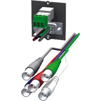 Módulo personalizado 1x VGA + 1x estéreo (negro, para cajas de conexión de mesa)
