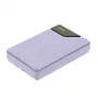 Batería portátil Tellur TLL158441, 10000 mAh, cables USB-C y Lightning integrados, violeta