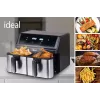 Freidora sin aceite IDEAL, doble horizontal 9L, 8 funciones - incluida deshidratación de alimentos