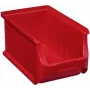 Caja de almacenamiento allit caja apilable 456209, 150×125×235 mm, rojo, frente transparente