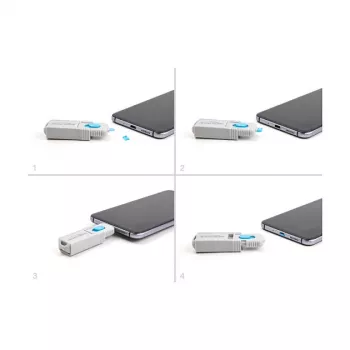 DeLOCK bloqueador de puertos 20949 conector hembra Micro-USB pack de 10 azul